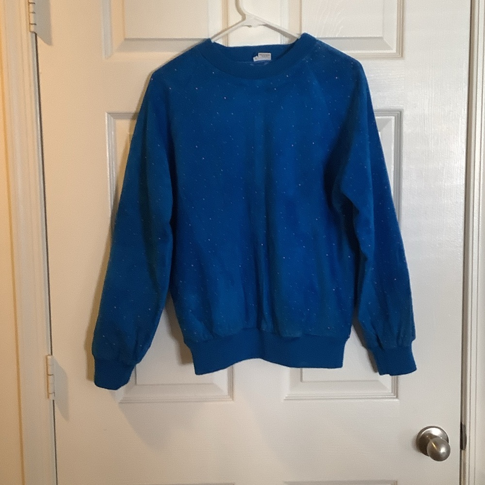 Vintage EJ Harper Royal Blue Two Piece Suede Skirt Set - Picture 2 of 9